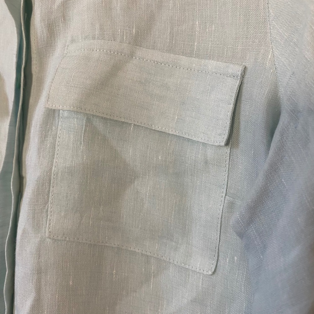 Worth New York Linen Shirt Women's Small Button Down Long Sleeve Made in USA - Picture 3 of 6